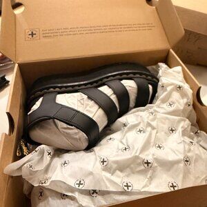 Doc Dr Martens Blaire Quad 4-Strap Leather Chunky Sandals Shoes 5 uk (7 us)